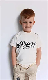 חולצת טי-שירט A-SEVEN שמנת