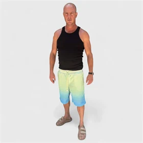 שורט שריג צבעוני OVERSIZE של ROBERTO