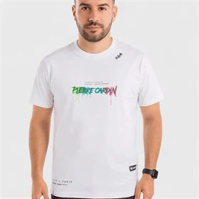 חולצת טי-שירט PIERRE CARDIN לבן027