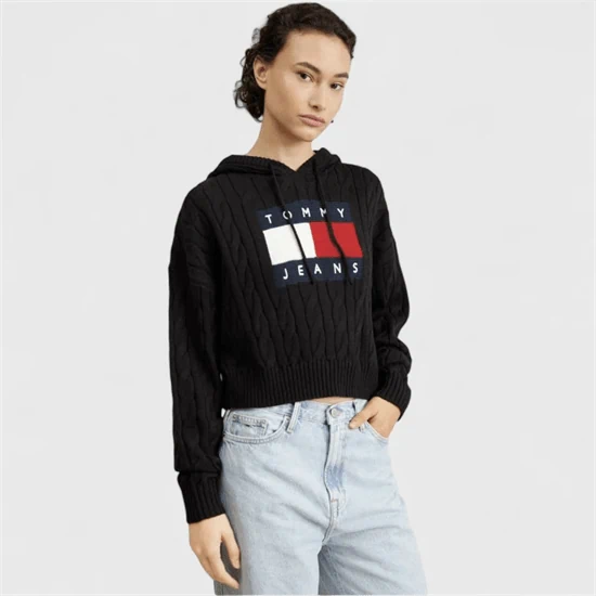 שריג בטן קפוצ'ון TOMMY HILFIGER שחור