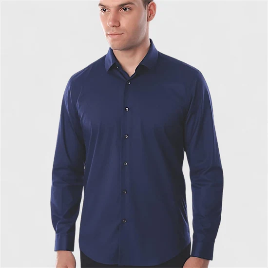 חולצה מכופתרת R-play כחול SLIM FIT